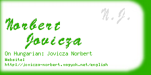 norbert jovicza business card
